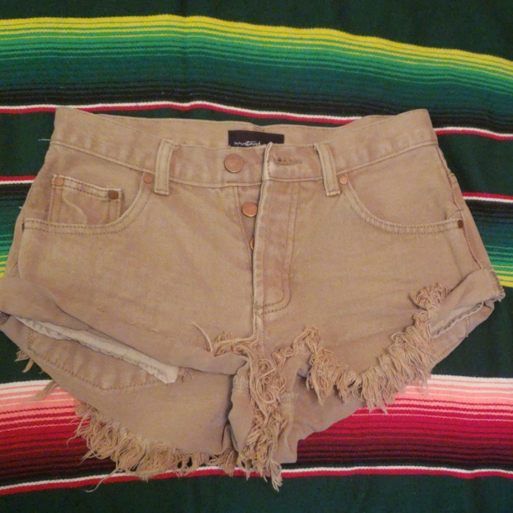 Mustard Seed Distressed Denim Shorts